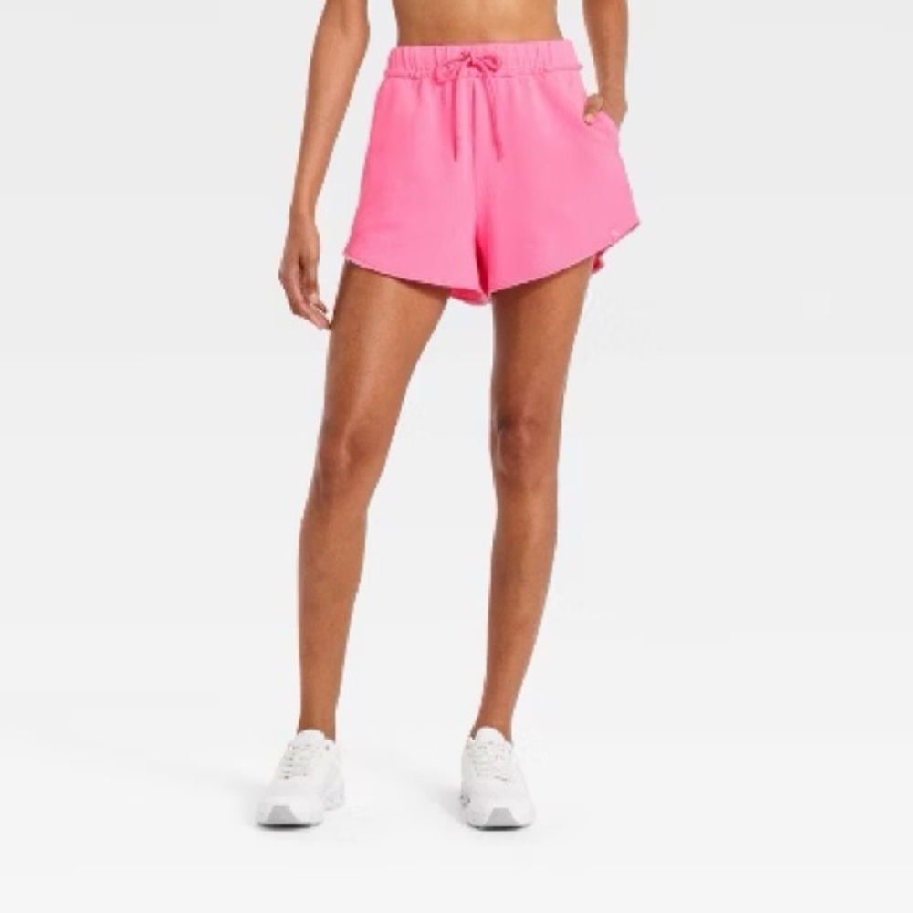 Women’s Washed Jersey High Rise Shorts - Neon Pink - L, XL & XXL